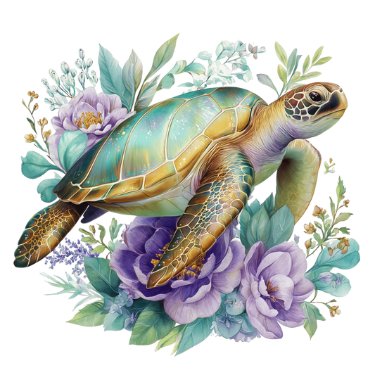 Bügelbild  Unterwasserwelt Pastel Schildkröte