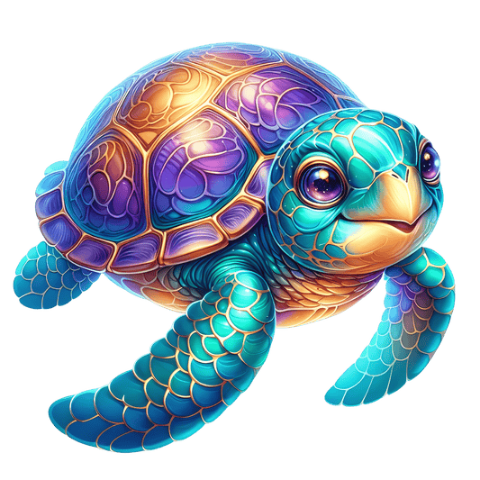 Bügelbild Unterwasserwelt  Schildkröte #1 Fylou's Style
