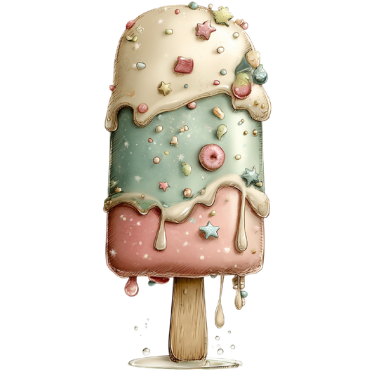 Bügelbild Streusel Eis