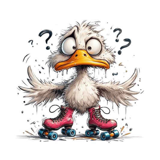 Bügelbild Verwirrte Ente