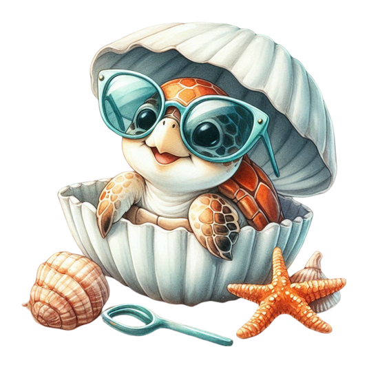 Bügelbild Wasserschildkröte #16 Fylou's Style