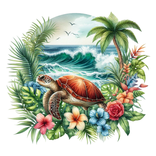 Bügelbild Wasserschildkröte #3 Fylou's Style