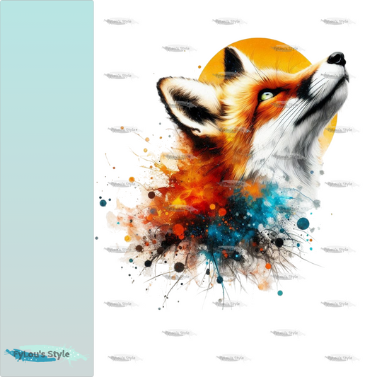 Bügelbild Watercolor Fuchs #2