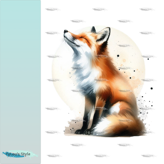 Bügelbild Watercolor Fuchs #3