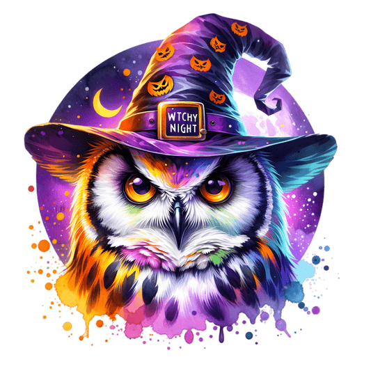 Bügelbild Halloween Eule