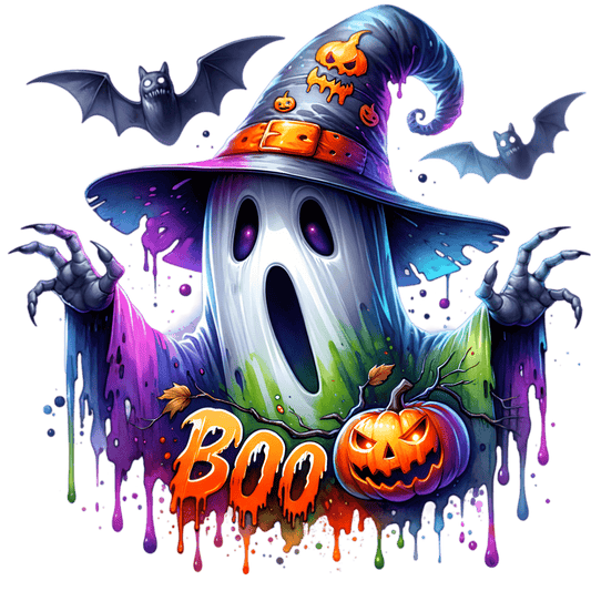 Bügelbild Halloween Spooky Ghost