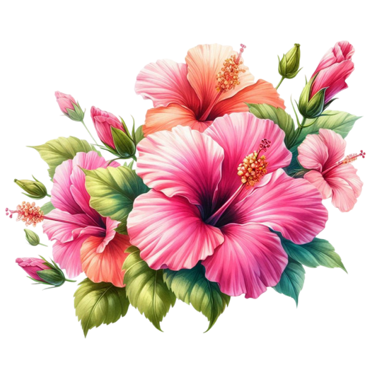 Bügelbild Watercolor Pink Sommer #09