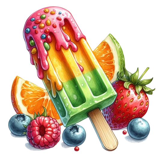 Bügelbild Watercolor Sommer Eiscreme #2 Fylou's Style