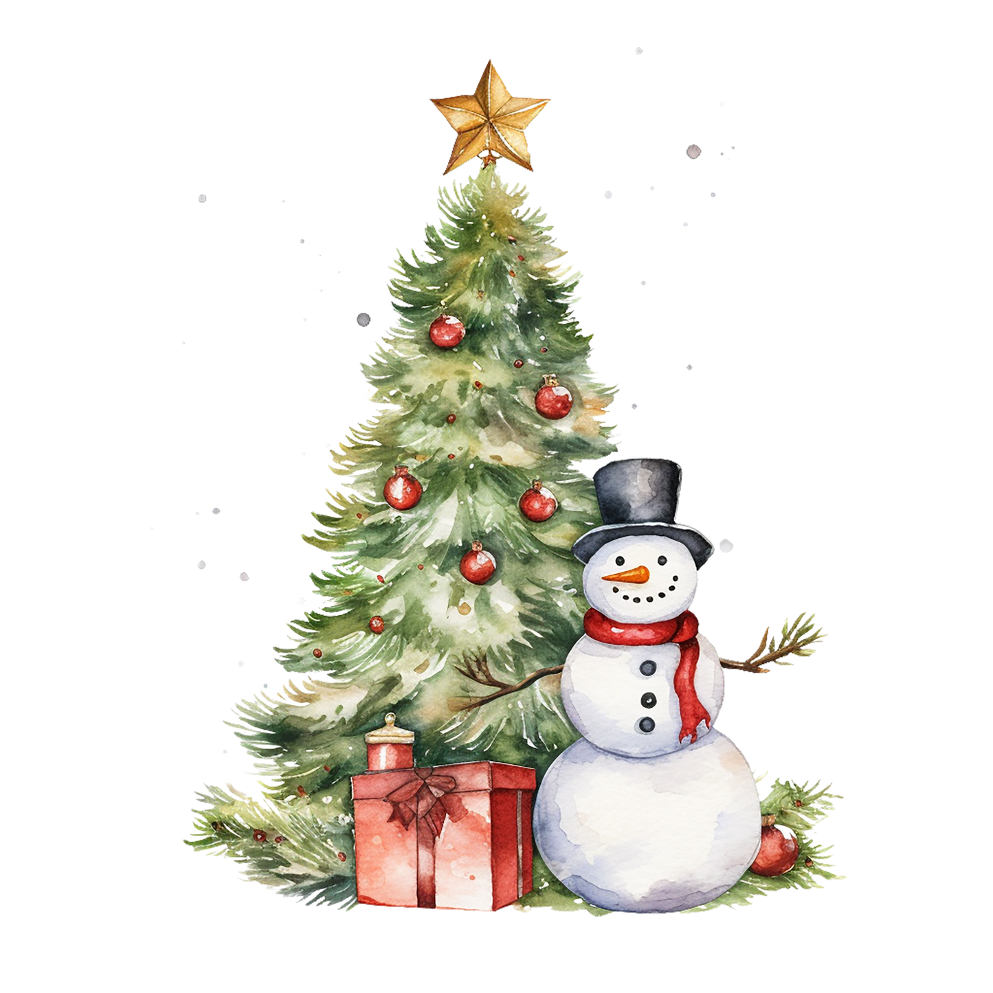 Bügelbild Watercolor Weihnachtsbaum #3