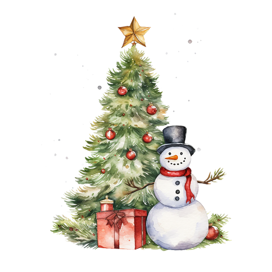 Bügelbild Watercolor Weihnachtsbaum #3