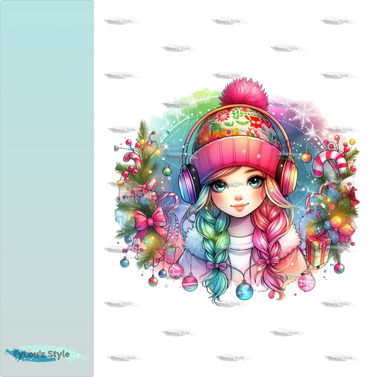 Bügelbild Weihnachtsmädchen #4