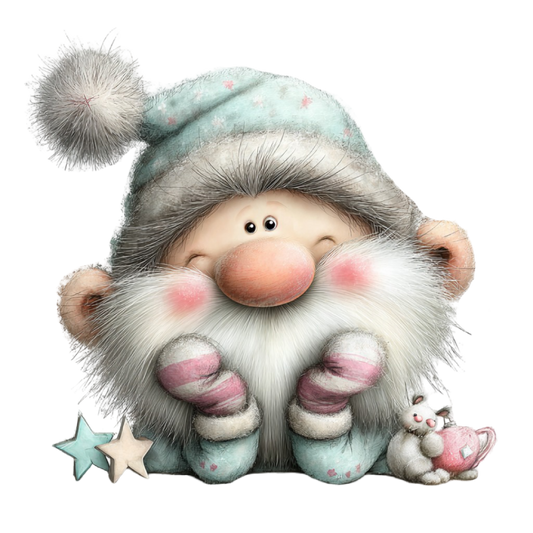 Bügelbild Weihnachtswichtel pastell #2