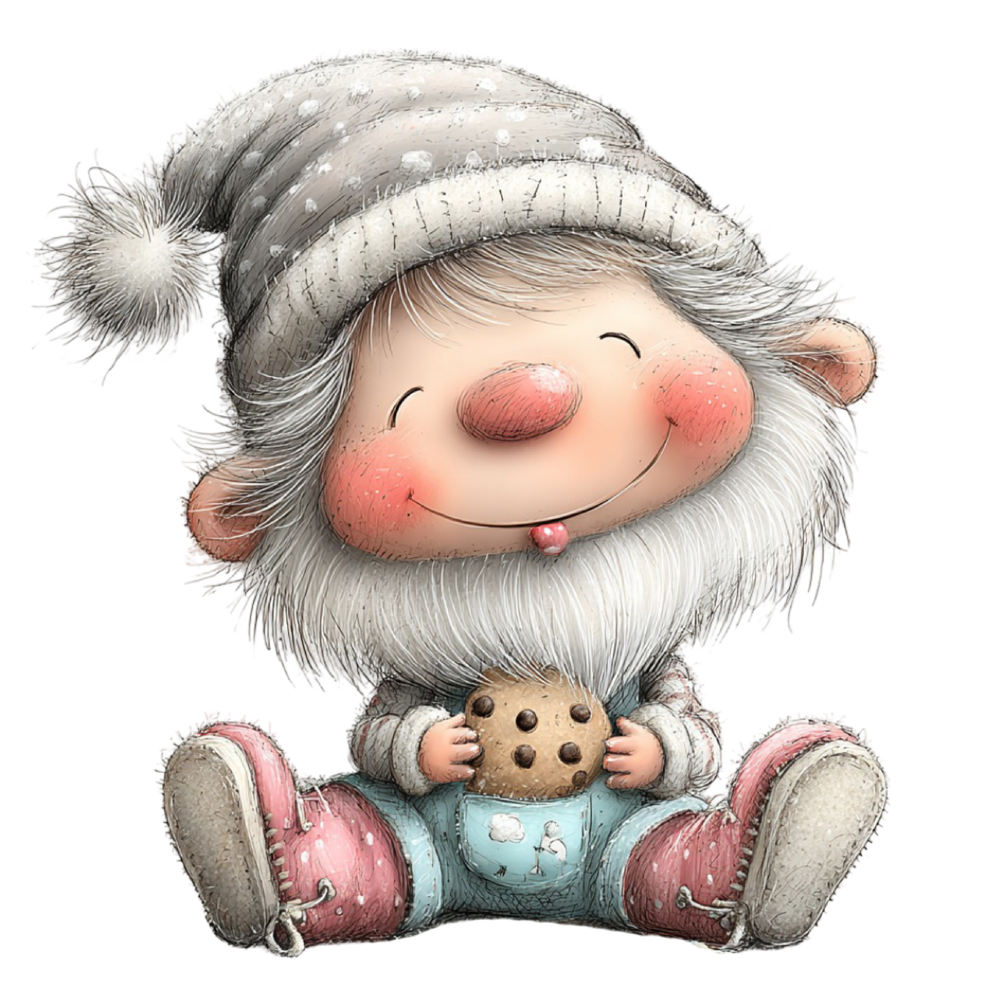 Bügelbild Weihnachtswichtel pastell #4