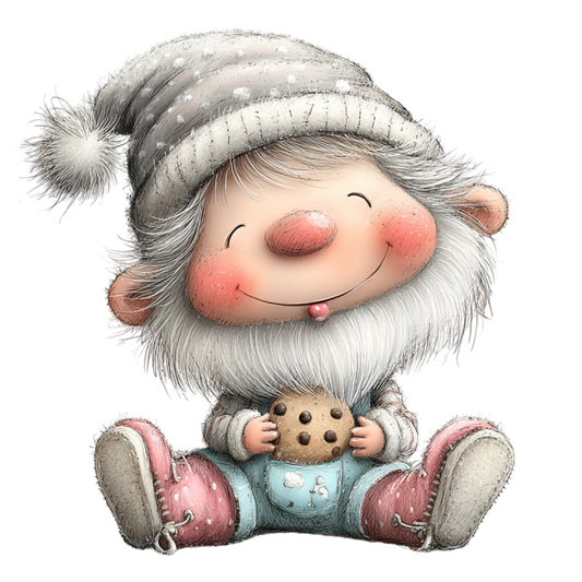 Bügelbild Weihnachtswichtel pastell #4