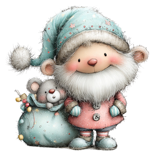 Bügelbild Weihnachtswichtel pastell #9