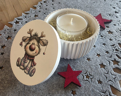 A4 Bogen Rub ON Sticker  Fröhliche Weihnachtstiere