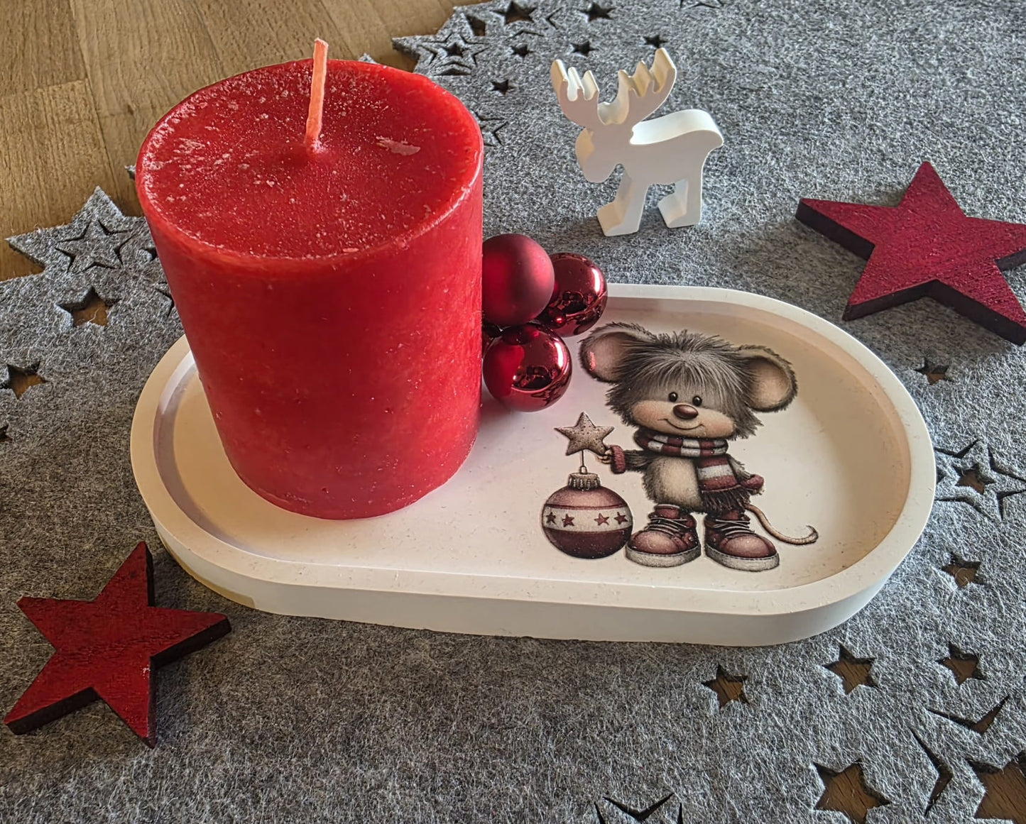 A4 Bogen Rub ON Sticker  Fröhliche Weihnachtstiere