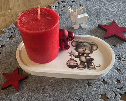 A4 Bogen Rub ON Sticker  Fröhliche Weihnachtstiere