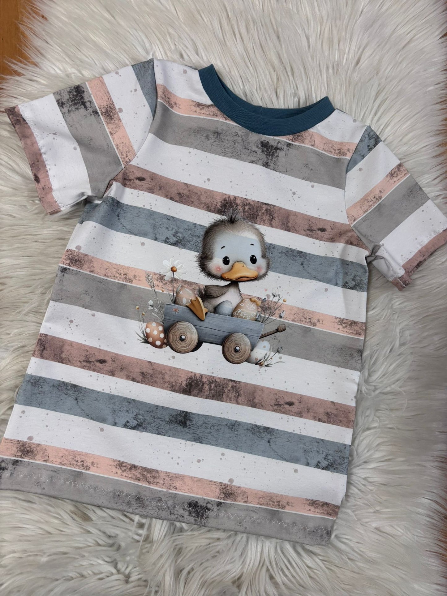 Ripp-Jersey Kombi Streifen Ente