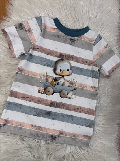 Ripp-Jersey Kombi Streifen Ente