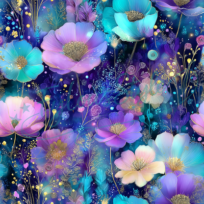 Vorbestellung Bio Jersey "Wildblumen Lila" Überbreite