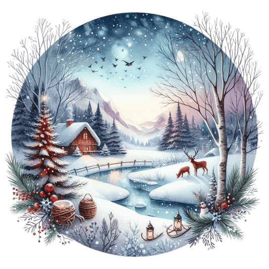 Bügelbild Winterlandschaft #12