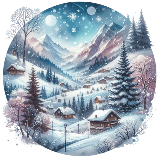 Bügelbild Winterlandschaft #13