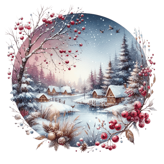 Bügelbild Winterlandschaft #2