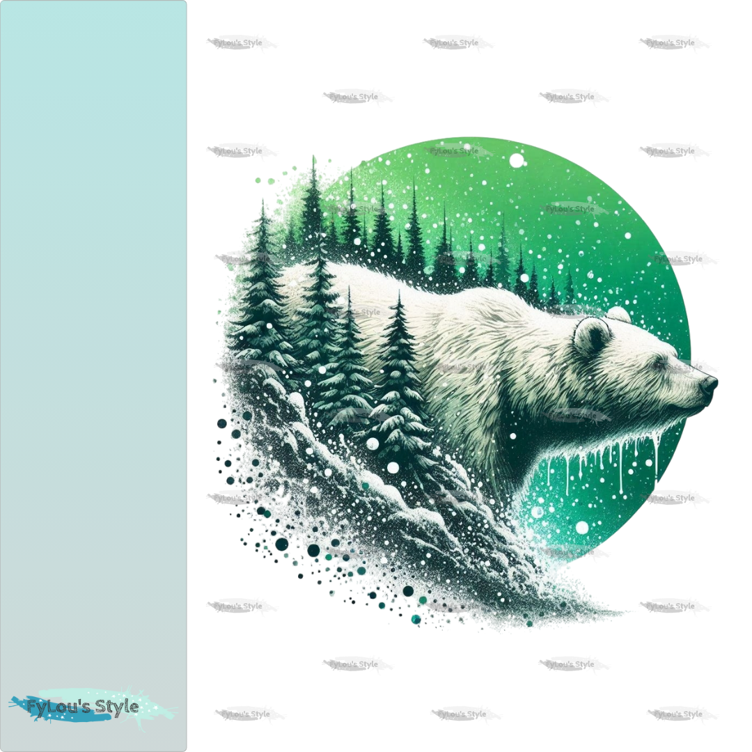 Bügelbild Winterzauber Braunbär #3