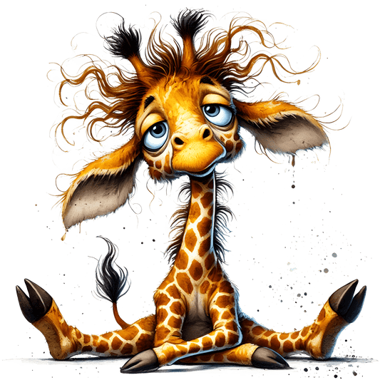 Bügelbild Zerzauste Giraffe