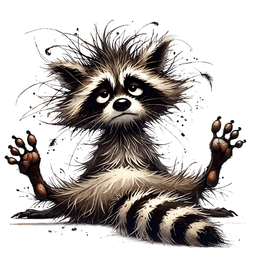 Bügelbild Zerzauster Waschbär