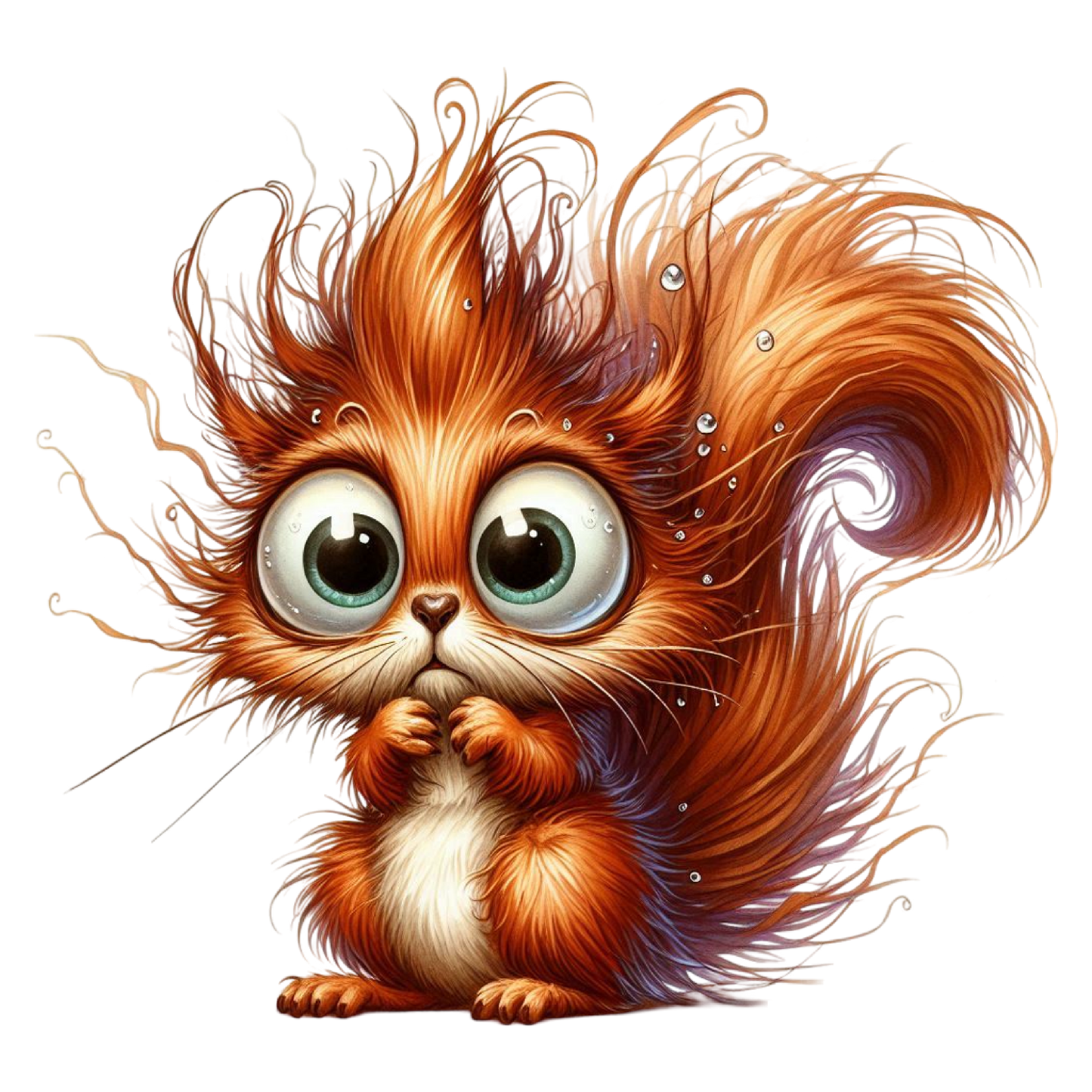 Bügelbild Zerzaustes Eichhörnchen