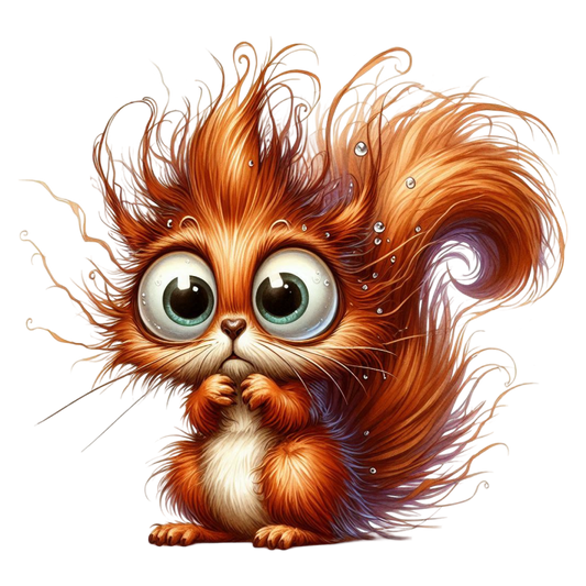 Bügelbild Zerzaustes Eichhörnchen