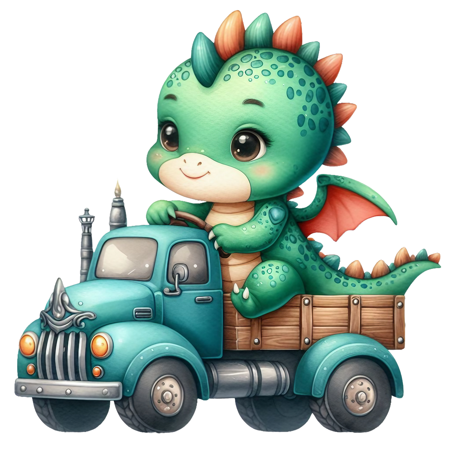 Iron-on Image Dragon Truck #2