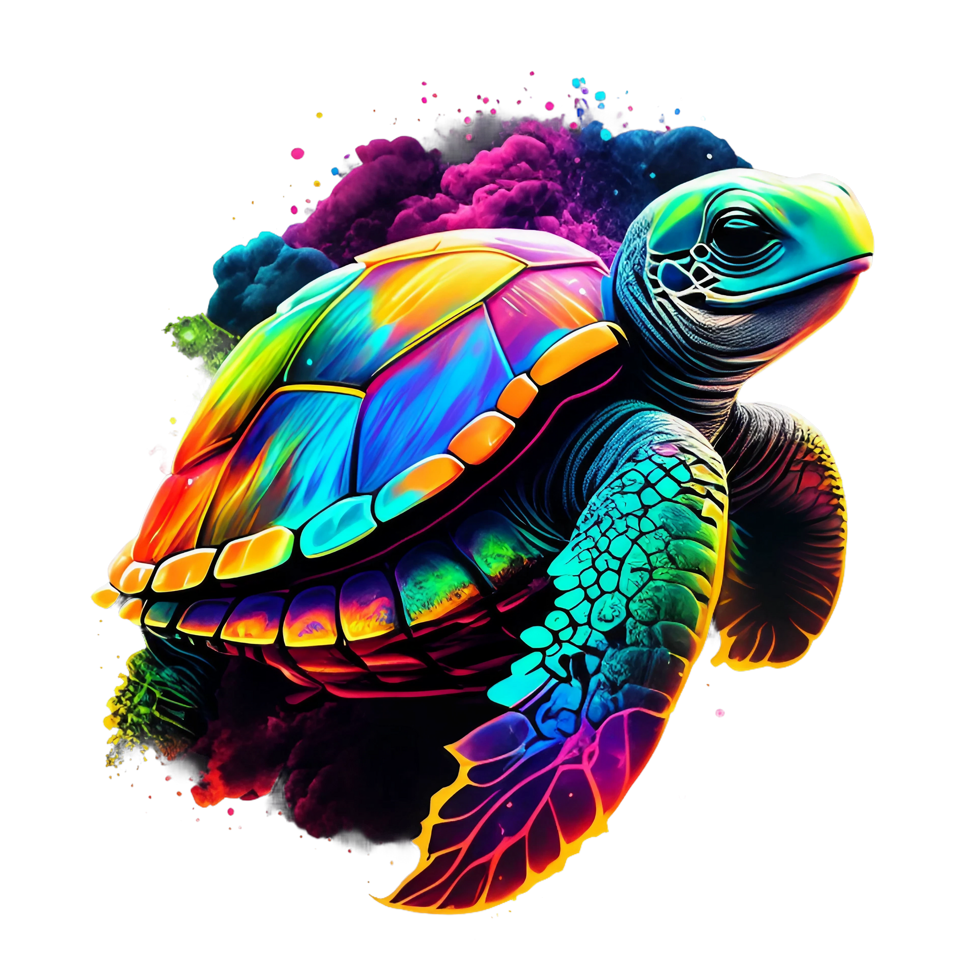 Bügelbild Colorful Turtle Fylou's Style