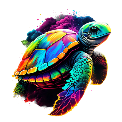Bügelbild Colorful Turtle Fylou's Style