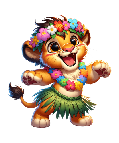 Bügelbild Hawaii Dancing Tiere #17 Fylou's Style