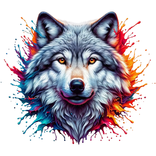 Bügelbild 3D Wolf #7 Fylou's Style