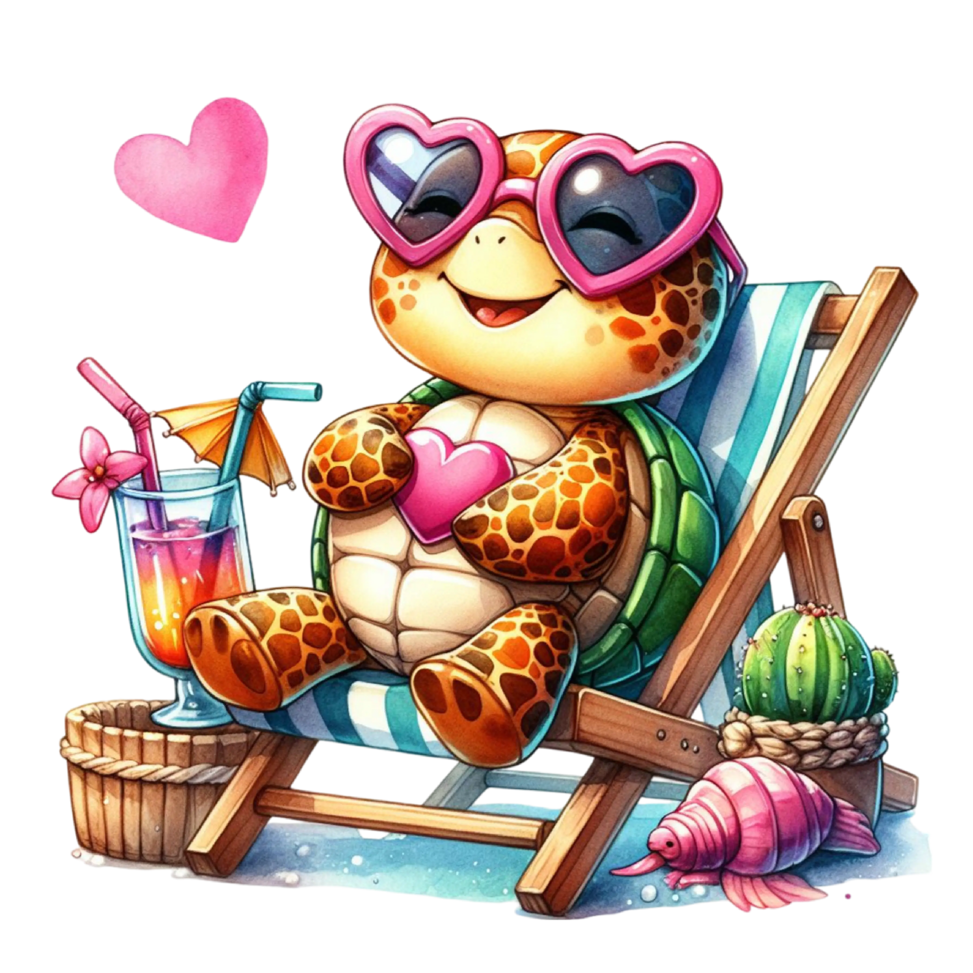 Bügelbild Beach Sea Turtle #8 Fylou's Style