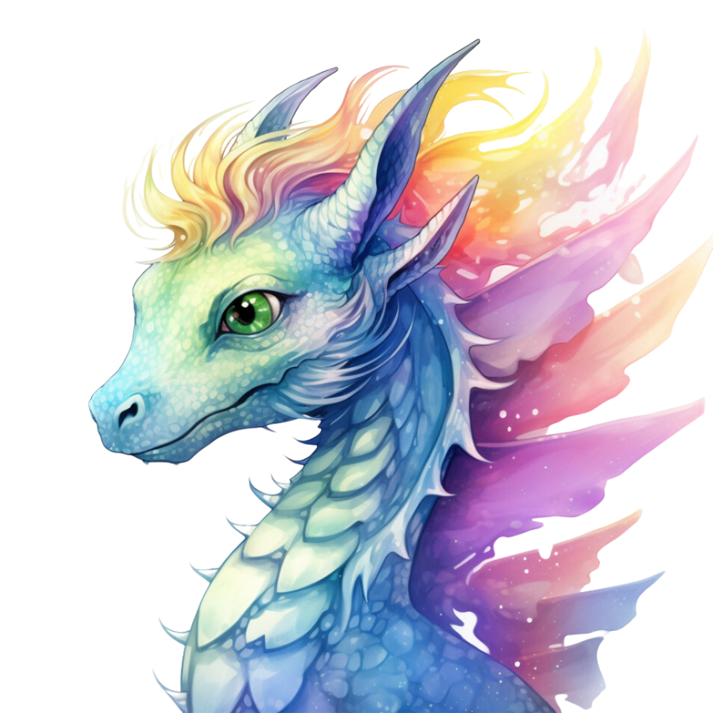 Bügelbild Rainbow Drache #6 Fylou's Style