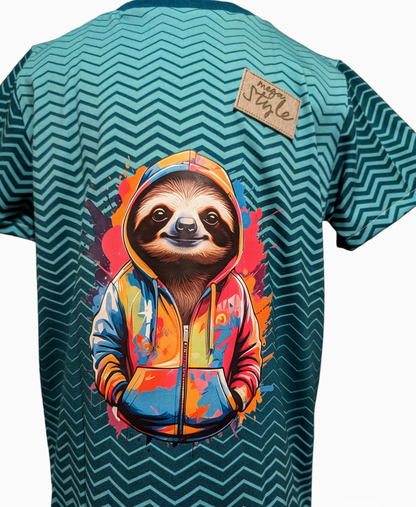 Bügelbild Streetwear Faultier bunt Fylou's Style