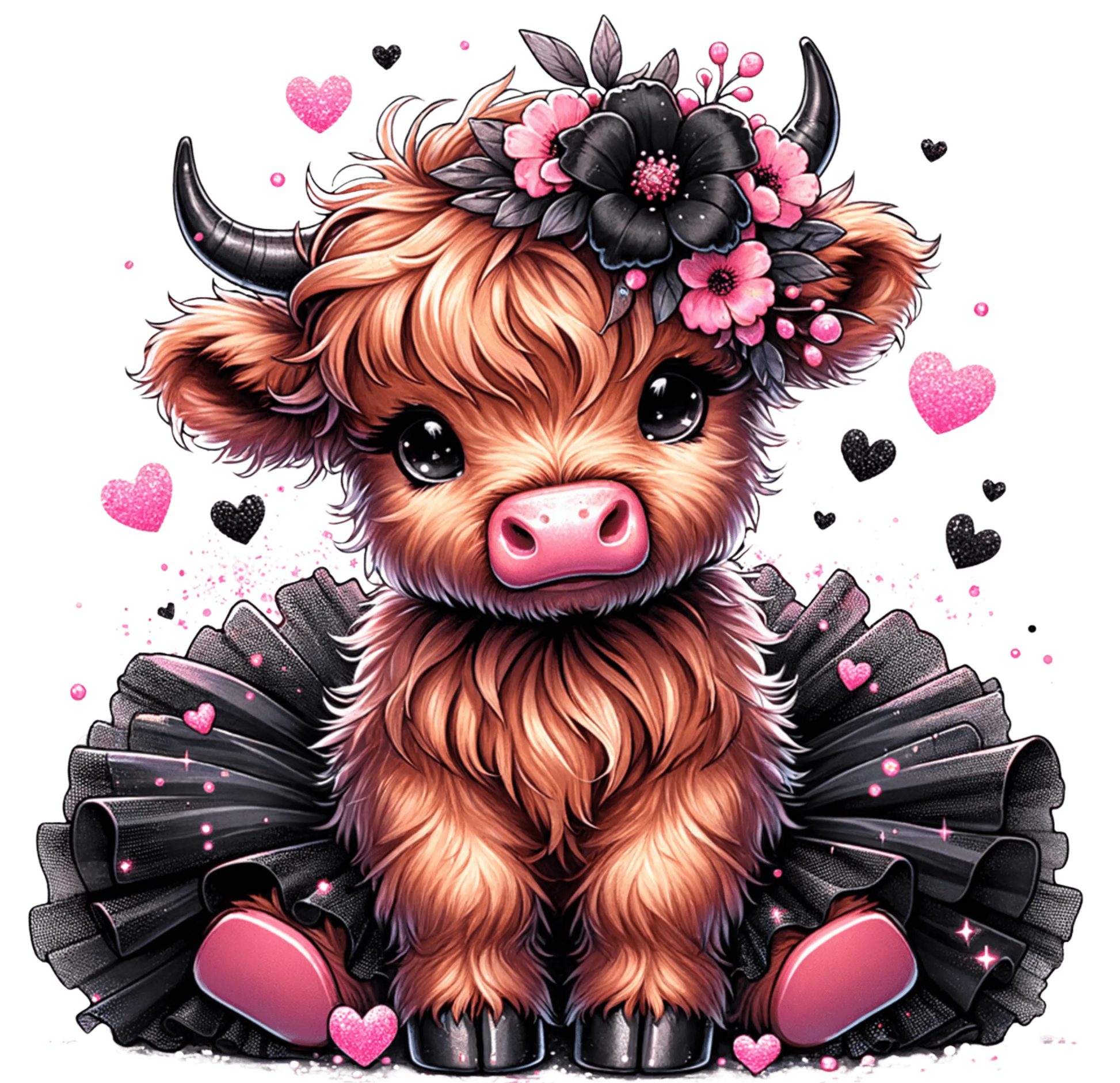 Bügelbild Süße Highland Kuh #3 Fylou's Style