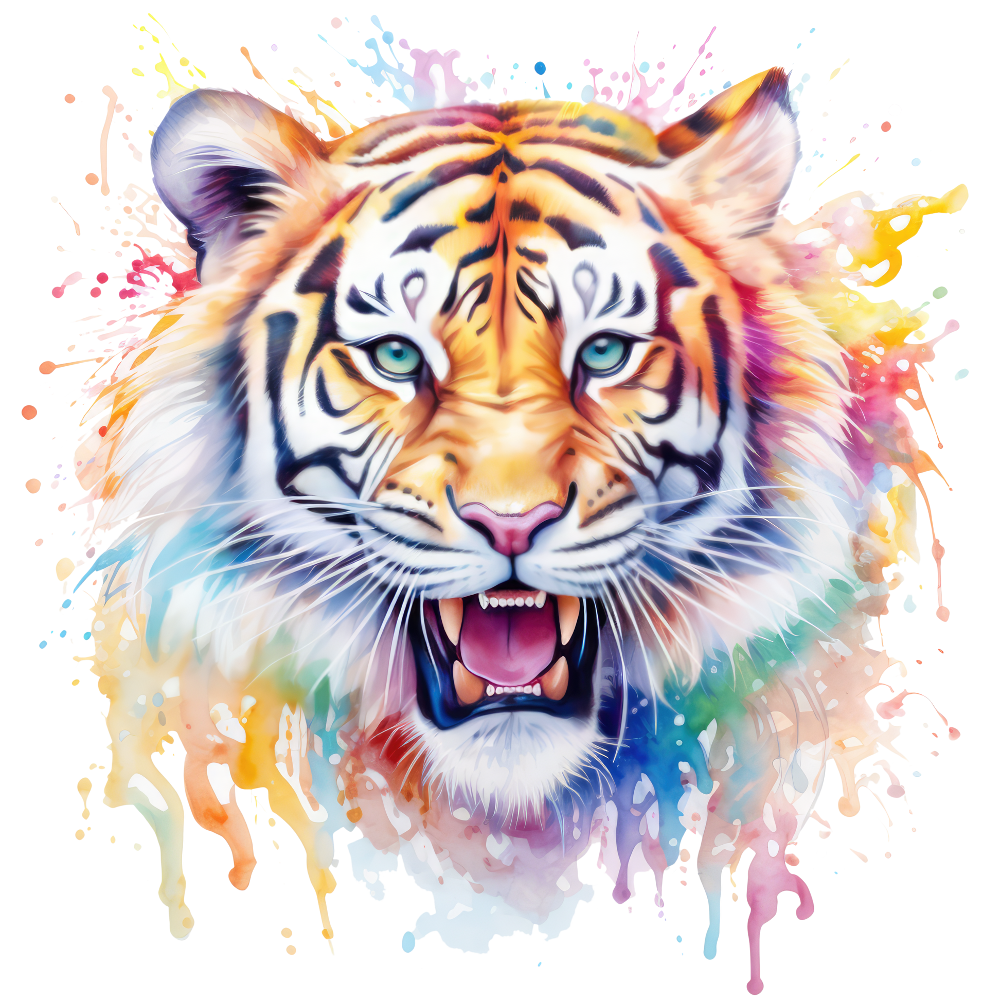 Bügelbild Tiger Watercolor #09 Fylou's Style