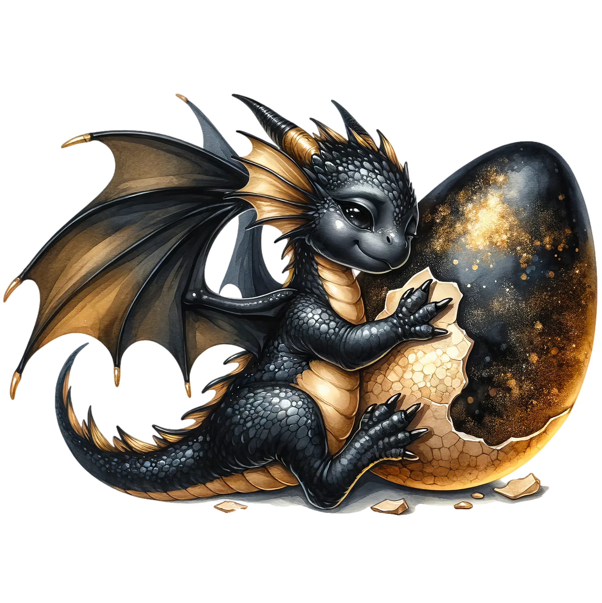 Bügelbild  Black&Gold Drache #8 - Fylou's Style