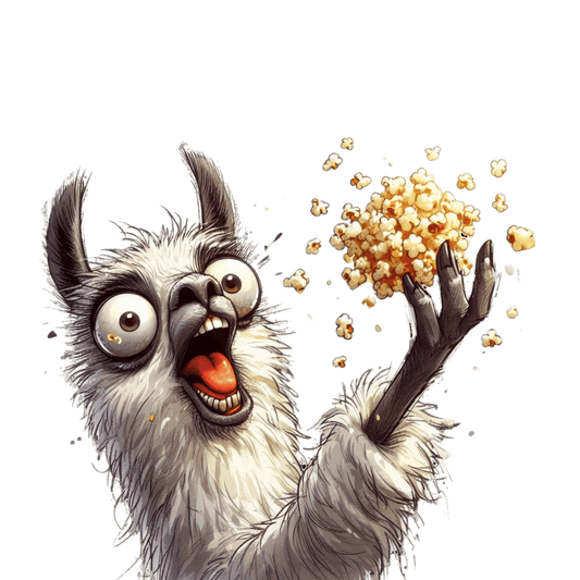 Bügelbild aufgeregtes Lama