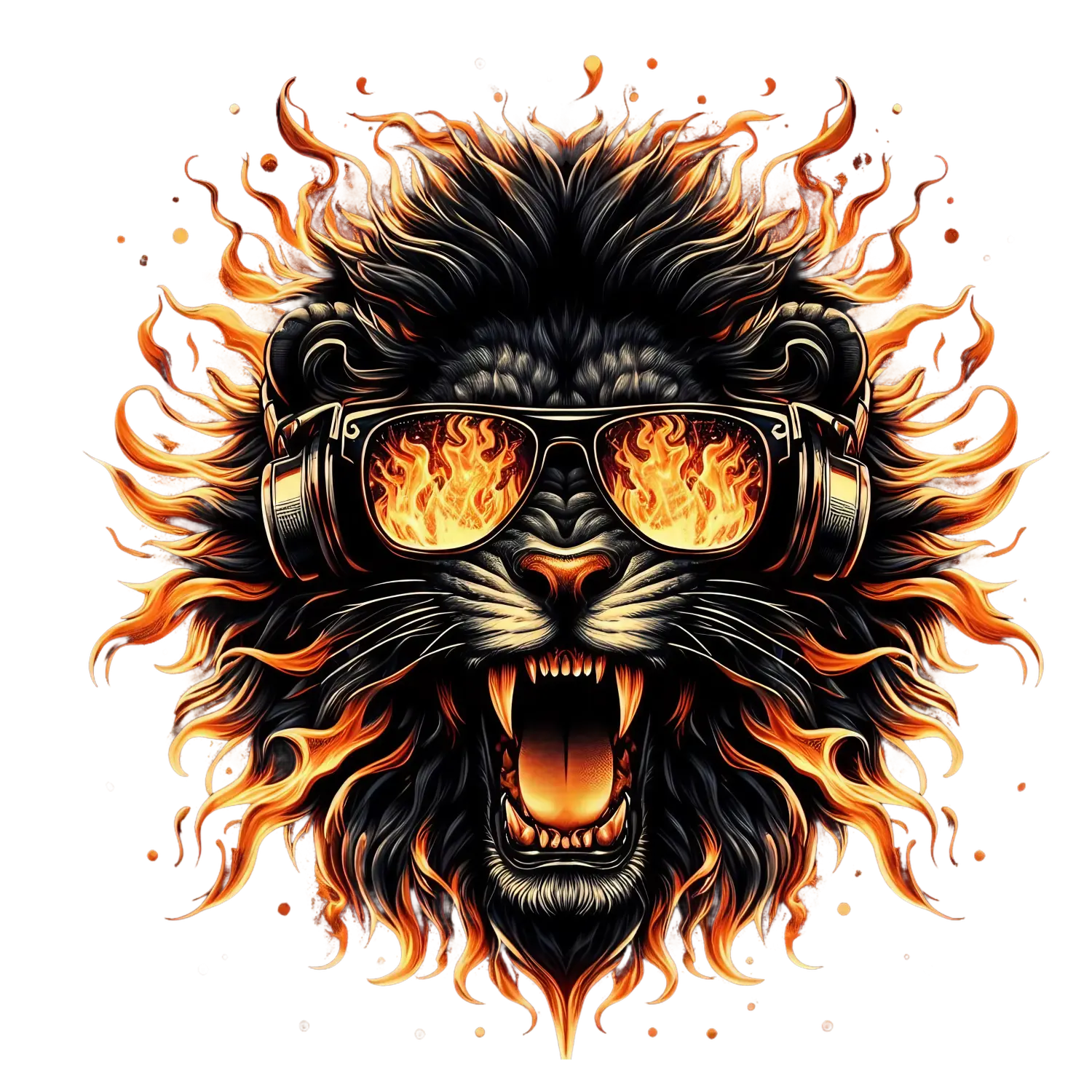 Bügelbild Feuer Löwe Fylou's Style
