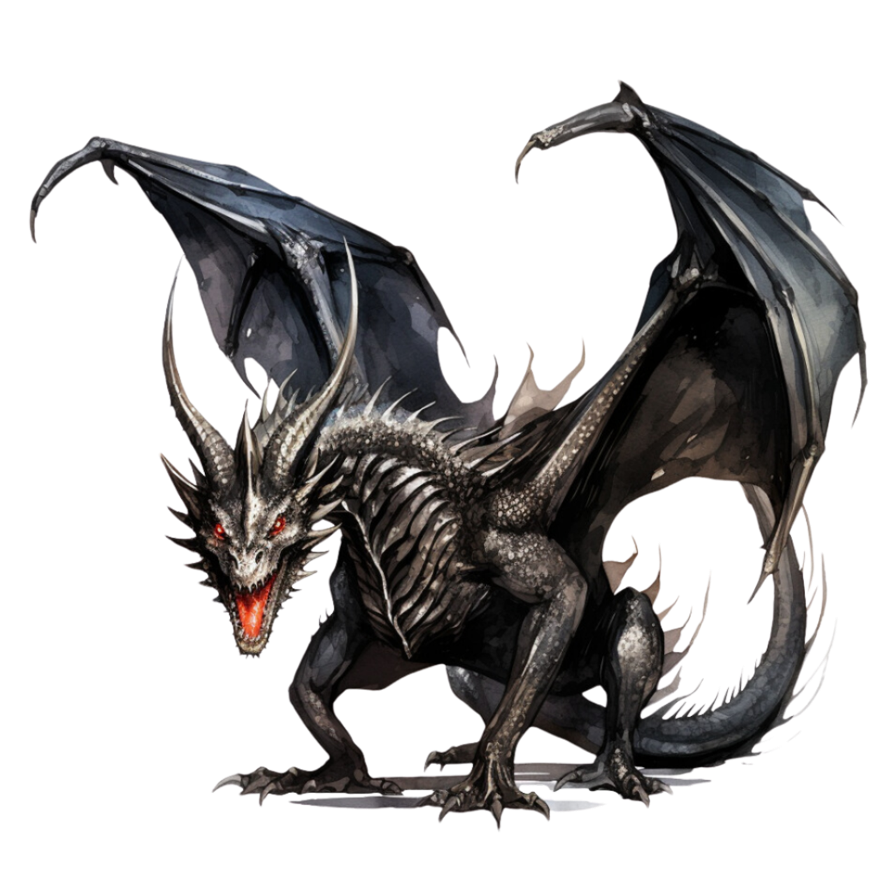 Iron-on Patch Black Dragon #15