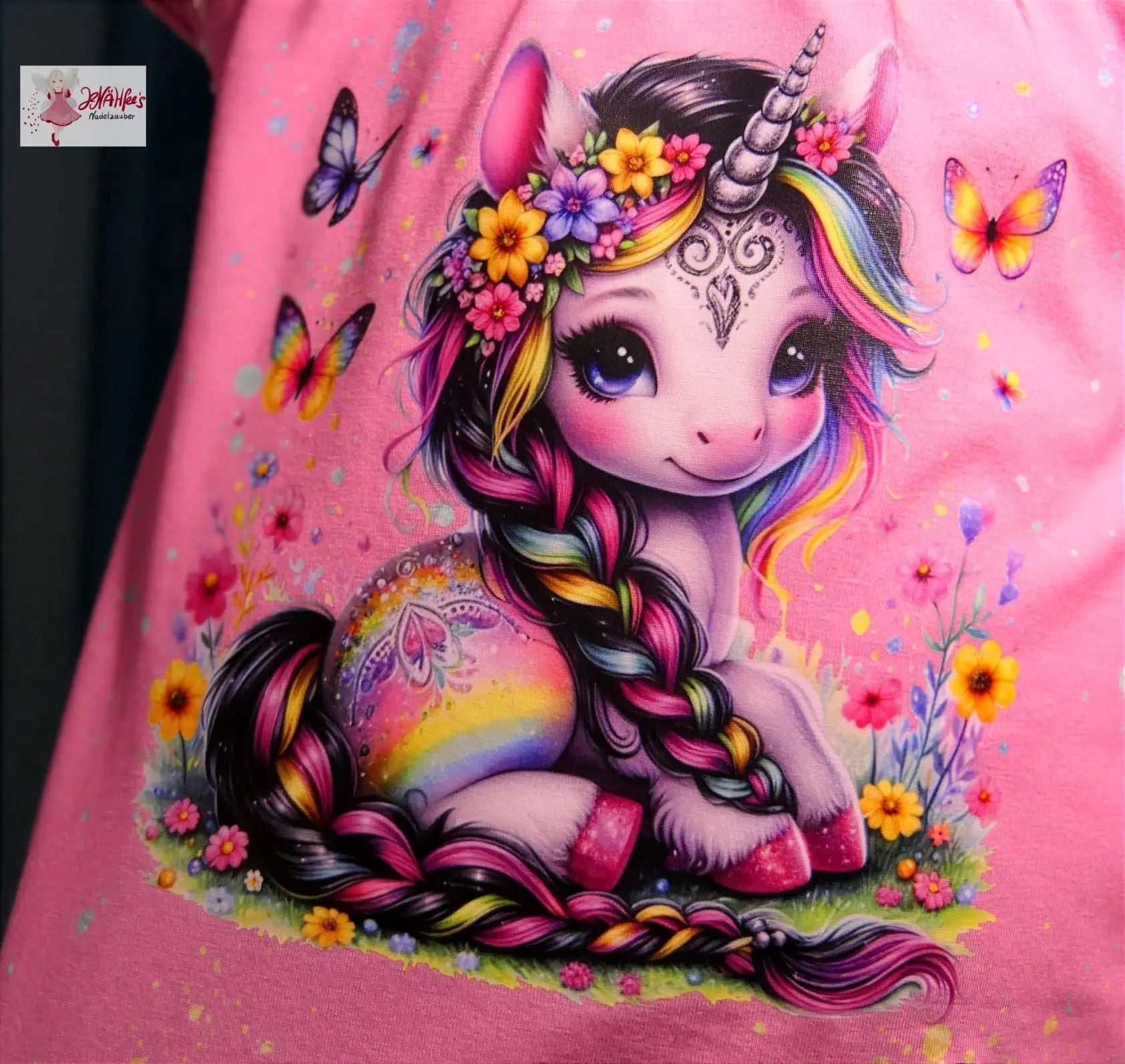 Bügelbild  bezauberndes Regenbogen Einhorn #2 - Fylou's Style