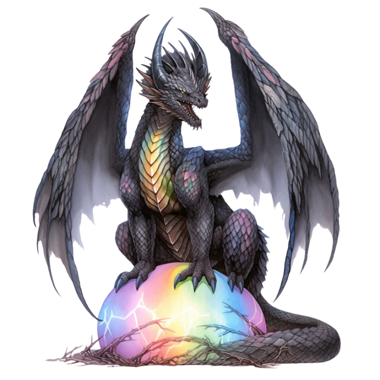 Iron-on Image Black Dragon #3