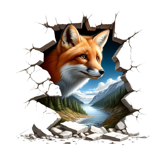 Bügelbild 3D Fuchs #10 Fylou's Style